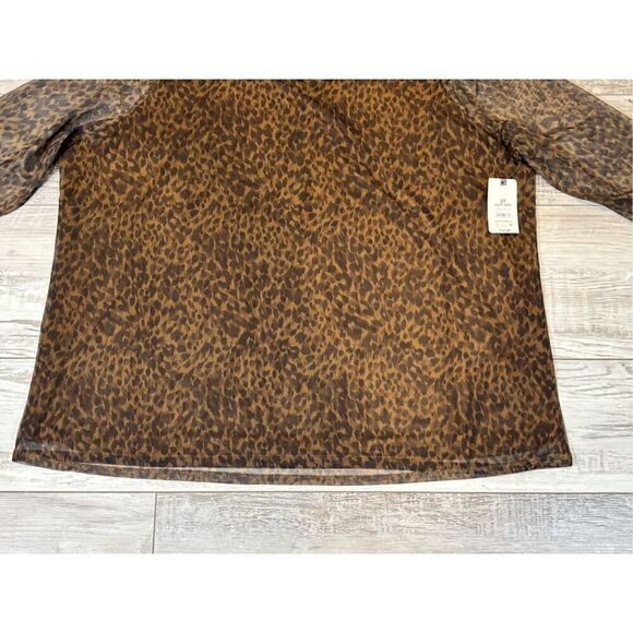 Terra & Sky plus size leopard ladies blouse size 3X - Picture 4 of 11